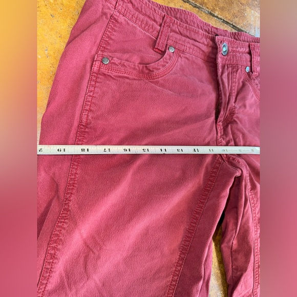 Kuhl red vintage wash mid rise cargo hiking pants size 8 women’s - Picture 4 of 8